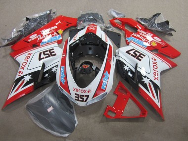 Discount 2007-2014 Red White Xerox 357 Ducati 1098 Moto Fairings UK