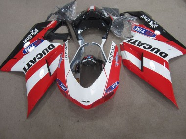 Discount 2007-2014 Red White Generali Tim Ducati 1098 Motorcycle Fairings Kit UK