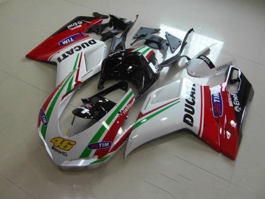 Discount 2007-2014 White Red 46 Ducati 1098 Motorbike Fairing UK