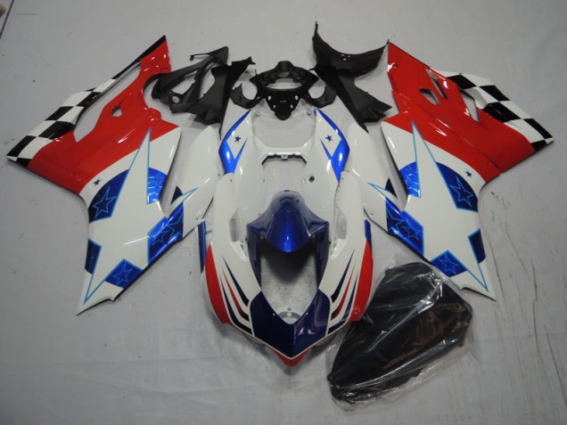 Discount 2011-2014 White Blue Red Ducati 1199 Bike Fairing UK Discount 2011-2014 White Blue Red Ducati 1199 Bike Fairing UK