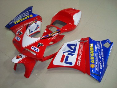 Discount 1993-2005 Red Blue Fila Ducati 748 Motorbike Fairing UK