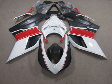 Discount 2007-2014 White Red Black Marvic Ducati 848 Motorcycle Fairings Kit UK