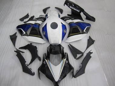 Discount 2004-2005 Black White Blue Honda CBR1000RR Motorcycle Fairings Kit UK