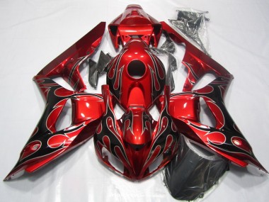 Discount 2006-2007 Red Black Flame Honda CBR1000RR Replacement Fairings UK