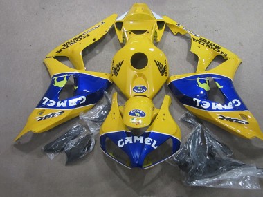 Discount 2006-2007 Yellow Blue Camel Honda CBR1000RR Motorcyle Fairings UK