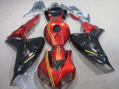 Discount 2006-2007 Black Red Yellow Honda CBR1000RR Motorcycle Fairing Kit UK