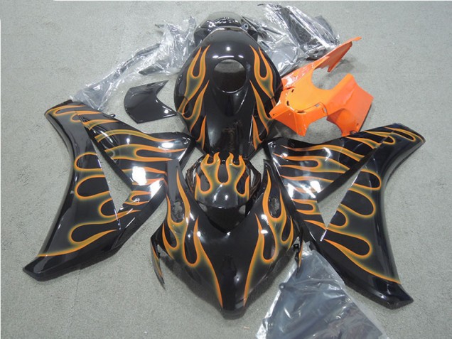 Discount 2008-2011 Black Orange Flame Honda CBR1000RR Motorcycle Fairings Kit UK Discount 2008-2011 Black Orange Flame Honda CBR1000RR Motorcycle Fairings Kit UK