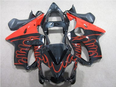 Discount 2001-2003 Black Red Flame Honda CBR600 F4i Motorcyle Fairings UK
