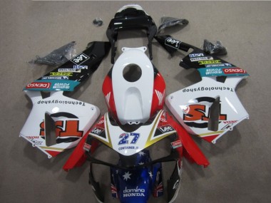 Discount 2005-2006 White Red Blue Lee 27 Honda CBR600RR Moto Fairings UK