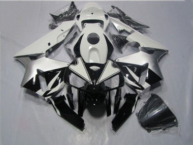 Discount 2005-2006 Black White Honda CBR600RR Motorcycle Fairings UK