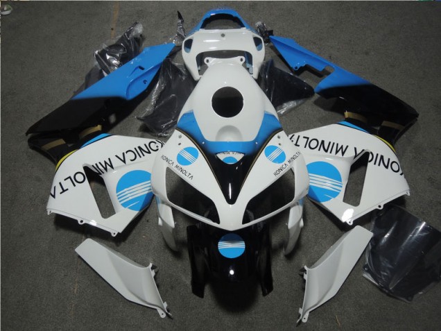 Discount 2005-2006 White Blue Konica Minolta Honda CBR600RR Motorcycle Fairing Kits UK Discount 2005-2006 White Blue Konica Minolta Honda CBR600RR Motorcycle Fairing Kits UK