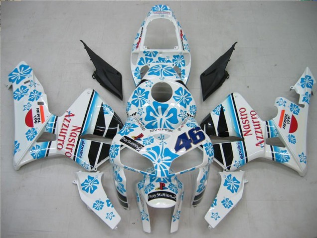 Discount 2005-2006 White Blue Nastro Azzurro 46 Honda CBR600RR Motorcycle Fairing Kit UK Discount 2005-2006 White Blue Nastro Azzurro 46 Honda CBR600RR Motorcycle Fairing Kit UK