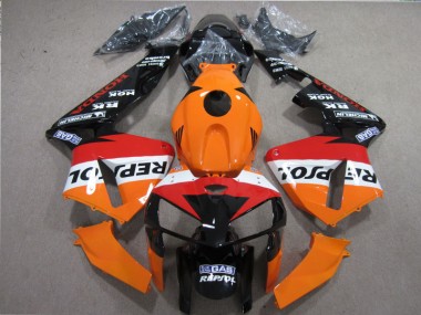 Discount 2005-2006 Orange Red Black Repsol Honda CBR600RR Motorbike Fairing Kits UK