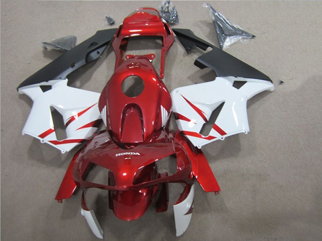 Discount 2005-2006 Red White Honda CBR600RR Motorcycle Fairings UK