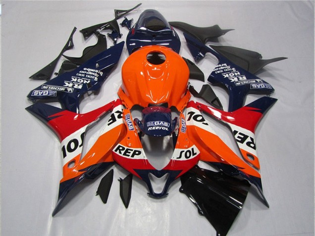 Discount 2007-2008 Orange Blue Black Repsol Honda CBR600RR Motorcycle Fairings UK Discount 2007-2008 Orange Blue Black Repsol Honda CBR600RR Motorcycle Fairings UK