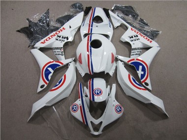 Discount 2007-2008 White R Honda CBR600RR Motorcycle Fairings Kits UK