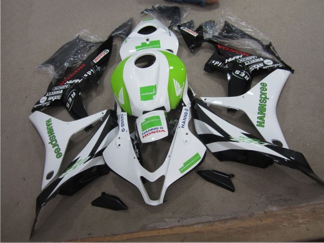 Discount 2007-2008 White Green Hannspree Honda CBR600RR Bike Fairings UK Discount 2007-2008 White Green Hannspree Honda CBR600RR Bike Fairings UK