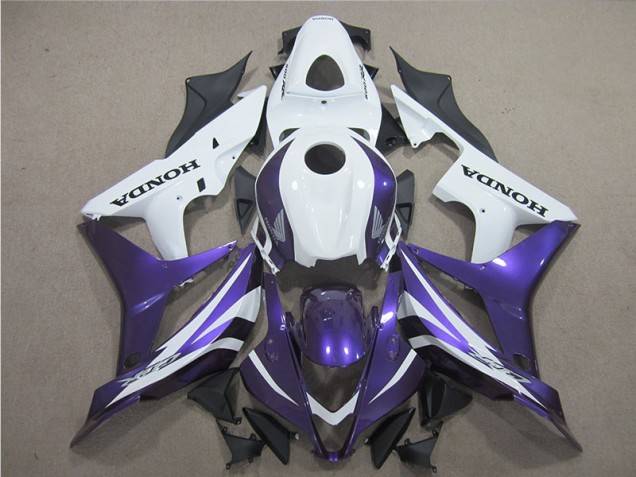Discount 2007-2008 Purple White Honda CBR600RR Motor Bike Fairings UK