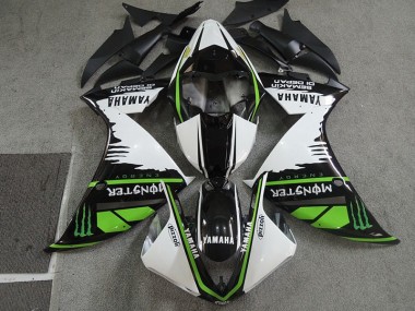 Discount 2007-2008 Black White Monster Pizzoli Honda CBR600RR Motorcycle Fairings UK