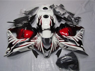 Discount 2009-2012 White Black Red Flame Honda CBR600RR Replacement Fairings UK