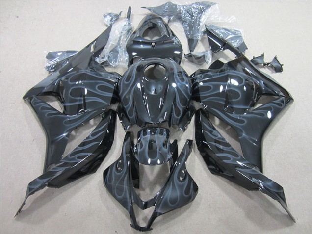 Discount 2009-2012 Black Silver Flame Honda CBR600RR Motorcycle Fairings UK Discount 2009-2012 Black Silver Flame Honda CBR600RR Motorcycle Fairings UK