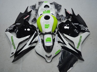 Discount 2009-2012 Black White Green Hannspree Honda CBR600RR Motorcycle Fairing Kit UK
