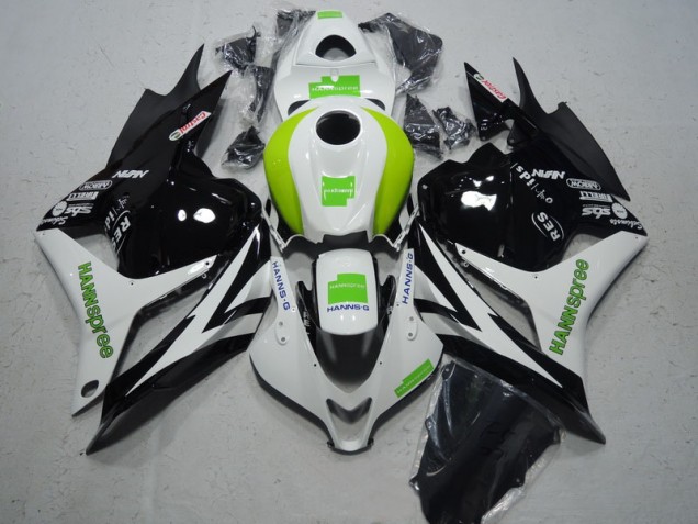 Discount 2009-2012 Black White Green Hannspree Honda CBR600RR Moto Fairings UK Discount 2009-2012 Black White Green Hannspree Honda CBR600RR Moto Fairings UK