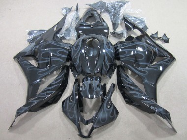 Discount 2009-2012 Black Silver Flame Honda CBR600RR Motor Fairings UK