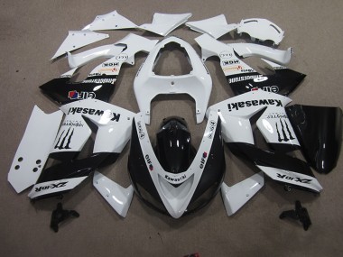 Discount 2006-2007 White Touch4 Monster Kawasaki ZX10R Bike Fairing Kit UK