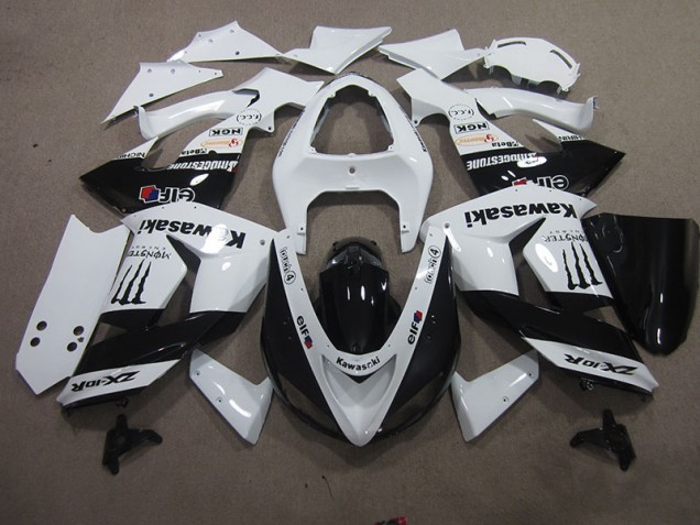 Discount 2006-2007 White Touch4 Monster Kawasaki ZX10R Bike Fairing Kit UK Discount 2006-2007 White Touch4 Monster Kawasaki ZX10R Bike Fairing Kit UK