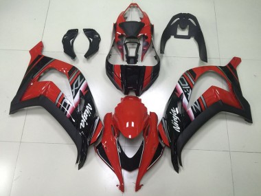 Discount 2016-2019 Black Red Ninja Kawasaki ZX10R Motorcycle Fairings Kit UK