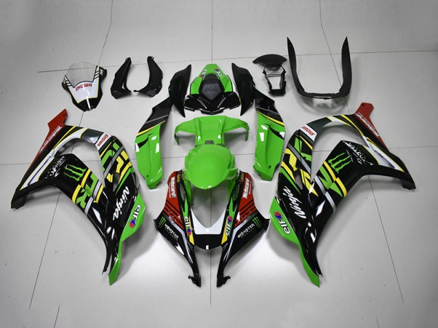 Discount 2016-2019 Green Black Red Ninja Monster Kawasaki ZX10R Motorbike Fairings UK