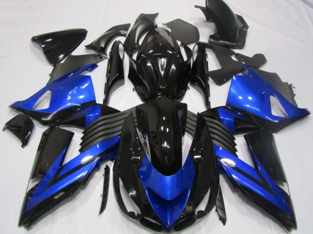 Discount 2006-2011 Black Blue Kawasaki ZX14R ZZR1400 Moto Fairings UK Discount 2006-2011 Black Blue Kawasaki ZX14R ZZR1400 Moto Fairings UK
