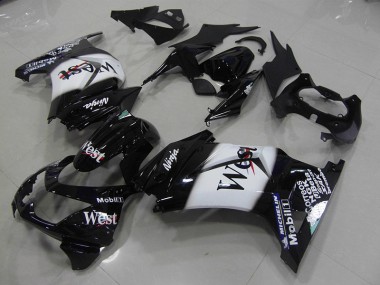 Discount 2008-2012 Black West Kawasaki ZX250R Motorcycle Fairing Kits UK