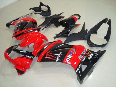 Discount 2008-2012 Black Red Monster Kawasaki ZX250R Bike Fairings UK