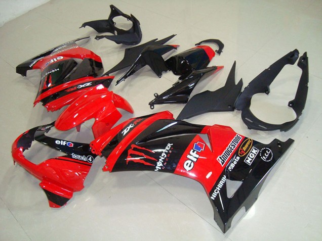 Discount 2008-2012 Black Red Monster Kawasaki ZX250R Bike Fairings UK Discount 2008-2012 Black Red Monster Kawasaki ZX250R Bike Fairings UK