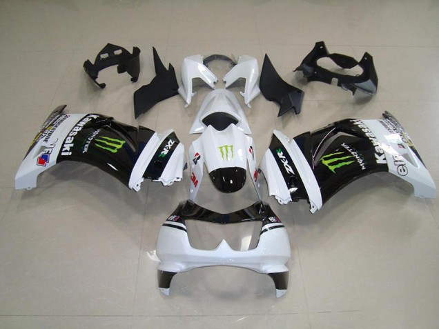 Discount 2008-2012 Black White Monster Kawasaki ZX250R Motorbike Fairing UK Discount 2008-2012 Black White Monster Kawasaki ZX250R Motorbike Fairing UK