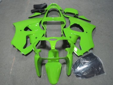 Discount 2000-2002 Green Kawasaki ZX6R Motorcycle Fairings Kits UK