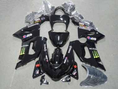 Discount 2005-2006 Black 3M Touch4 Monster Kawasaki ZX6R Motorcyle Fairings UK