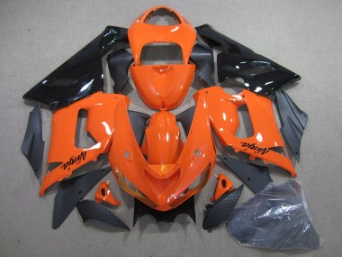 Discount 2005-2006 Orange Black Ninja Kawasaki ZX6R Motorcylce Fairings UK