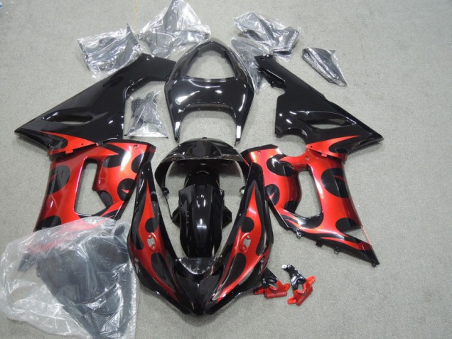 Discount 2005-2006 Black Red Kawasaki ZX6R Motorcycle Fairings UK Discount 2005-2006 Black Red Kawasaki ZX6R Motorcycle Fairings UK