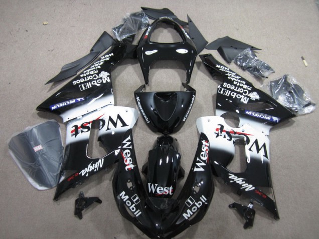 Discount 2005-2006 Black West Mobil Ninja 636 Kawasaki ZX6R Motorbike Fairings UK Discount 2005-2006 Black West Mobil Ninja 636 Kawasaki ZX6R Motorbike Fairings UK