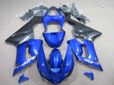 Discount 2005-2006 Blue White Ninja 636 Kawasaki ZX6R Motorcyle Fairings UK