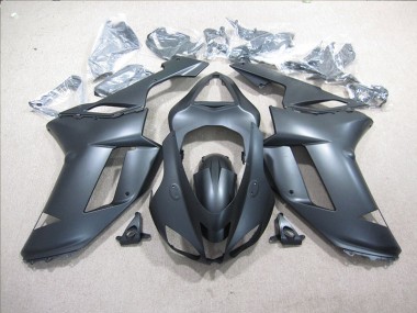 Discount 2007-2008 Black Kawasaki ZX6R Motorcycle Fairings UK