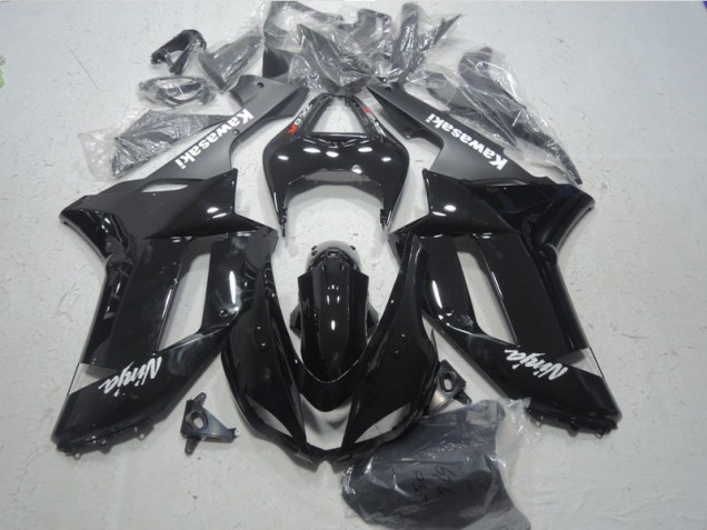 Discount 2007-2008 Black White Ninja Kawasaki ZX6R Bike Fairings UK Discount 2007-2008 Black White Ninja Kawasaki ZX6R Bike Fairings UK