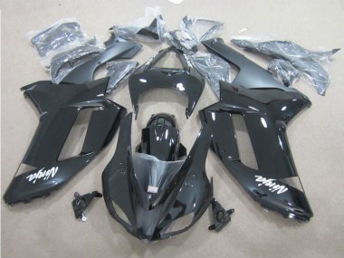 Discount 2007-2008 Black White Kawasaki ZX6R Motor Bike Fairings UK