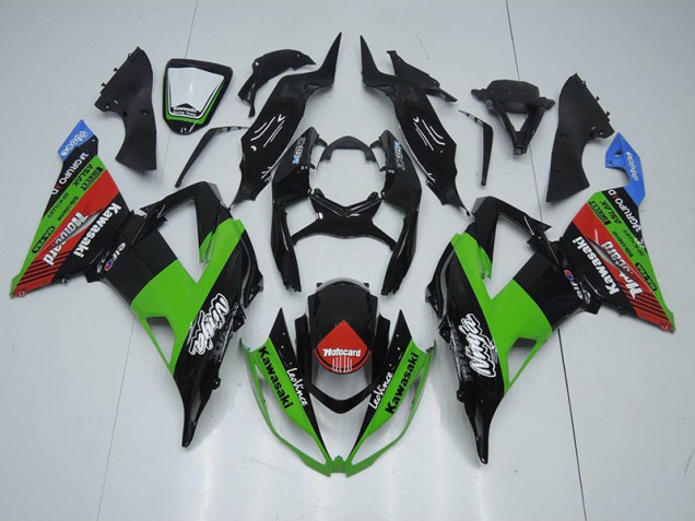 Discount 2013-2018 Black Green Red Motocard Kawasaki ZX6R Motorcycle Fairing Kit UK Discount 2013-2018 Black Green Red Motocard Kawasaki ZX6R Motorcycle Fairing Kit UK