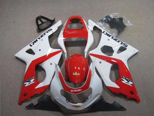 Discount 2003-2004 Red White Suzuki GSXR1000 Motorcyle Fairings UK Discount 2003-2004 Red White Suzuki GSXR1000 Motorcyle Fairings UK