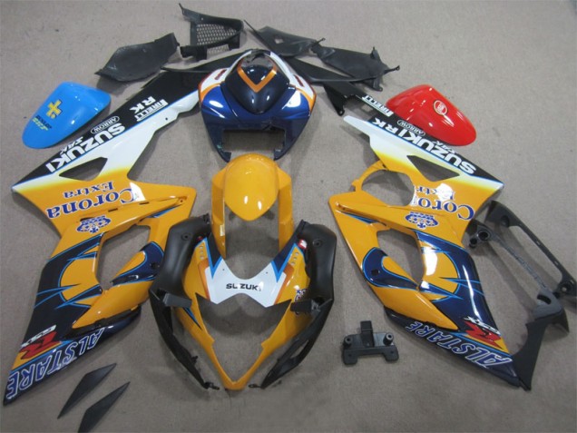 Discount 2005-2006 Yellow Blue Corona Extra Suzuki GSXR1000 Moto Fairings UK Discount 2005-2006 Yellow Blue Corona Extra Suzuki GSXR1000 Moto Fairings UK
