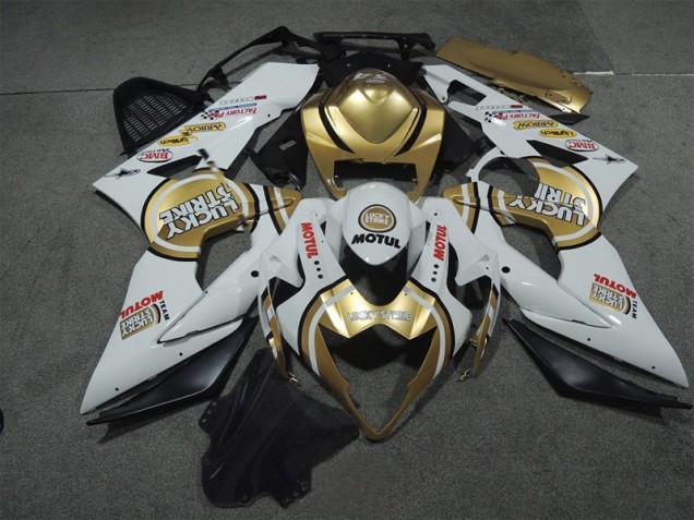 Discount 2005-2006 White Gold Lucky Strike Motul Suzuki GSXR1000 Motor Fairings UK Discount 2005-2006 White Gold Lucky Strike Motul Suzuki GSXR1000 Motor Fairings UK